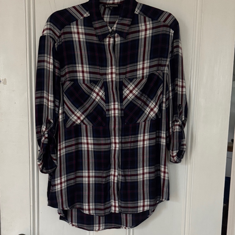 NWOT Express Boy Friend Fit Button Down